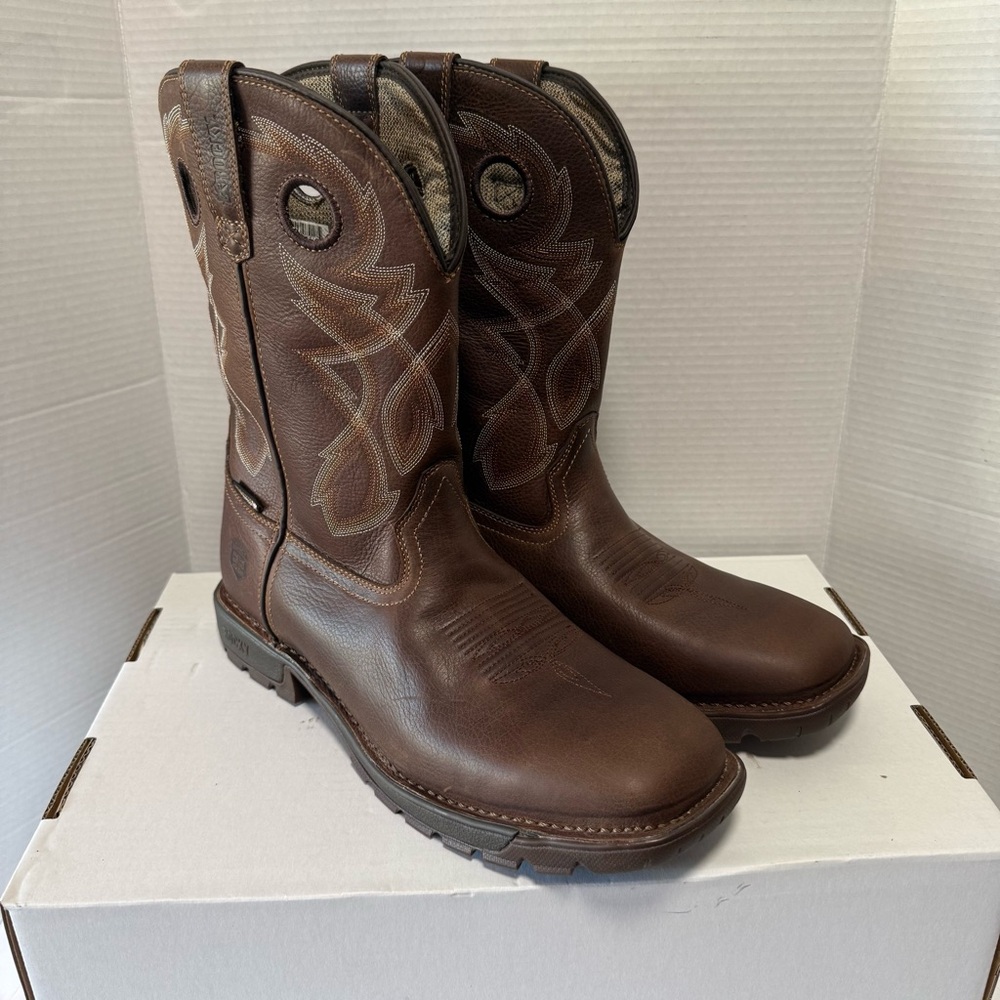 Mens Rocky Legacy 32 11 Inch Waterproof Soft Toe Work Mens Brown RKW0315 Size 13